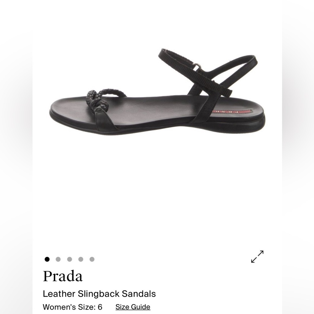 Prada Leather Slingback Sandals